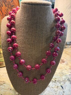 Pink Beaded Necklace - Women Jewelry
